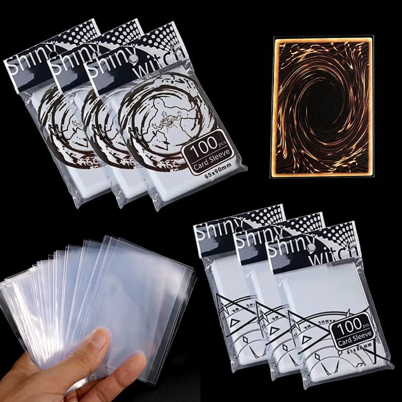 3 confezioni di buste per carte 61x88mm 65x90mm disponibili 100 pz/pacco protezione per carte trasparenti carte da calcio carte sportive tarocchi scudo di archiviazione ZYF