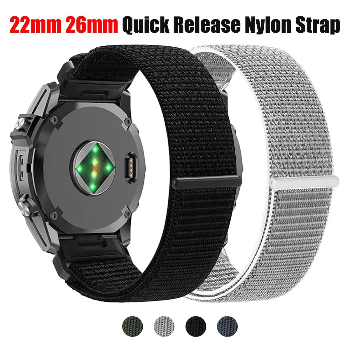 Cinturino in velcro 22/26mm per Garmin Fenix 8pro E 7X 7 6 6X 5X 5Plus QuickFit Band Quatix 8 7X/Forerunner 970 965 Bracciale da polso