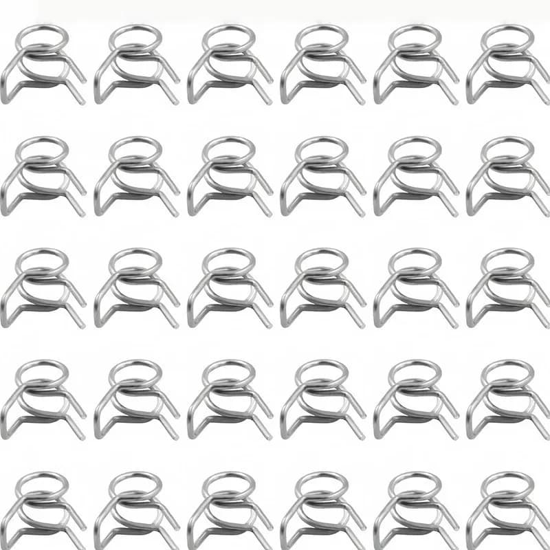 27 clip a doppio filo da 6 mm, robuste e a prova di perdite, per tubi domestici, acquari e tubi per irrigazione a goccia da giardino