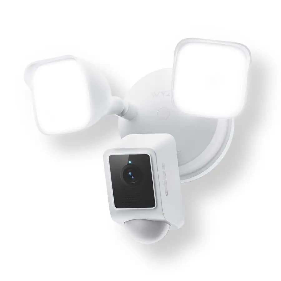 Telecamera con Faretto v2, Telecamera di Sicurezza per Esterni, 2K HD con Visione Notturna a Colori, LED da 2800 Lumen, Angolo di Visione Ampio 160°, Sirena 105dB, Funzionante