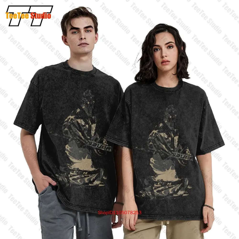 T-shirt da golf con opere d'arte Golden Knights Goalie Marc Andre Fleury 6NHK