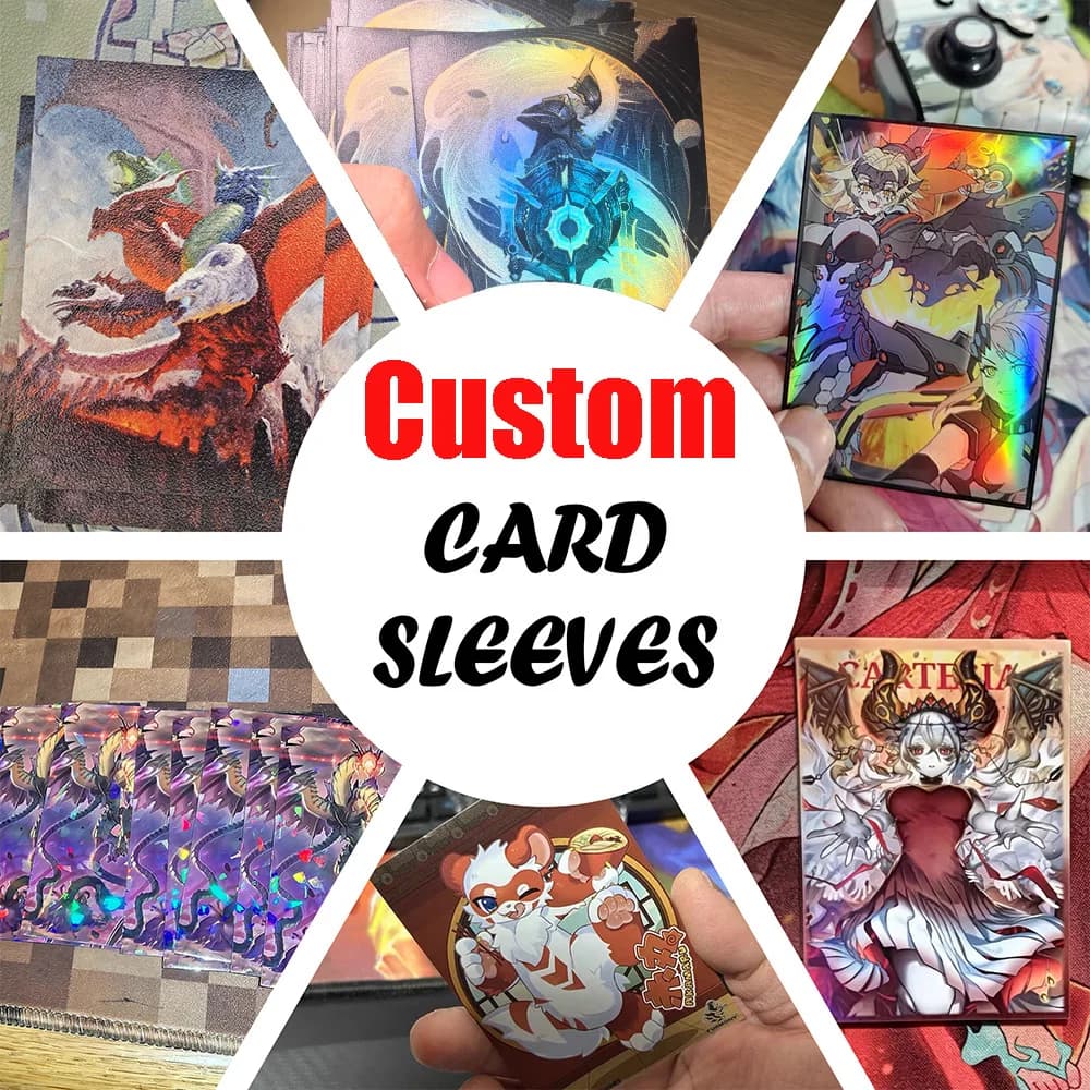 50/60/70 Pezzi Custodie Protettive HD Personalizzate per Carte YGO/PTCG Anime, Protezioni per Carte da Gioco da Tavolo, per Carte Collezionabili, Regalo Giocattolo