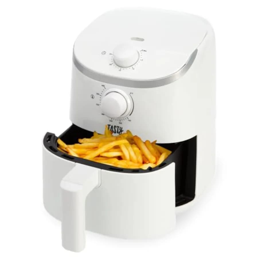Friggitrice ad Aria Personale, Pasti Più Salutari in Pochi Minuti, Controllo della Temperatura Regolabile fino a 400 Gradi ° F, Design Facile da Usare, Cestello Antiaderente e Tr