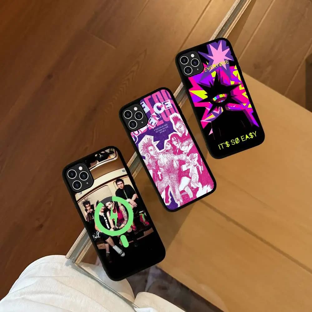 Magnetic Case Band Mindless Self Indulgence for iPhone 17 16 14 13 12 11 15 Pro Max Plus with Wireless Charging
