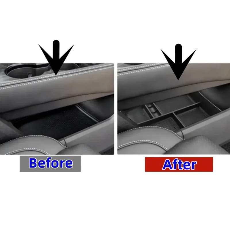 Per Nissan X-Trail Rogue T33 2022, Vassoio Organizzatore Nero in ABS per Bracciolo Centrale, Accessori Interni per il Piano Inferiore