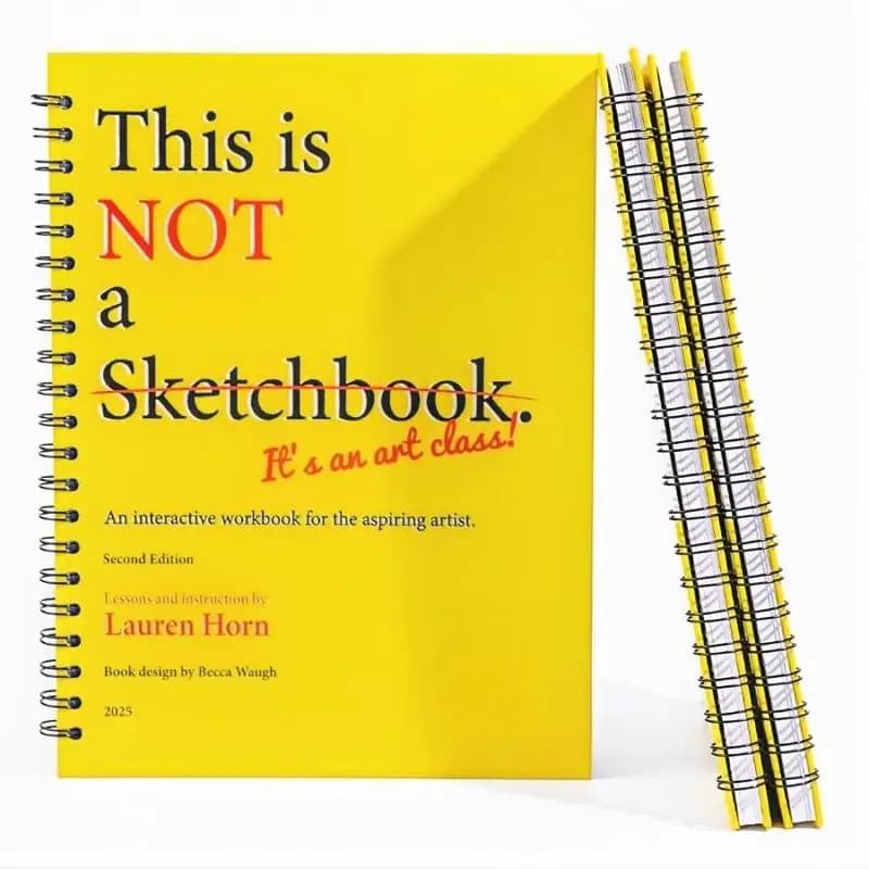 This Is Not Sketchbook It Is An Art Class, Interactive Workbook Coloring Book For The Aspiring Artist, Spiral-Bound Drawing Pad