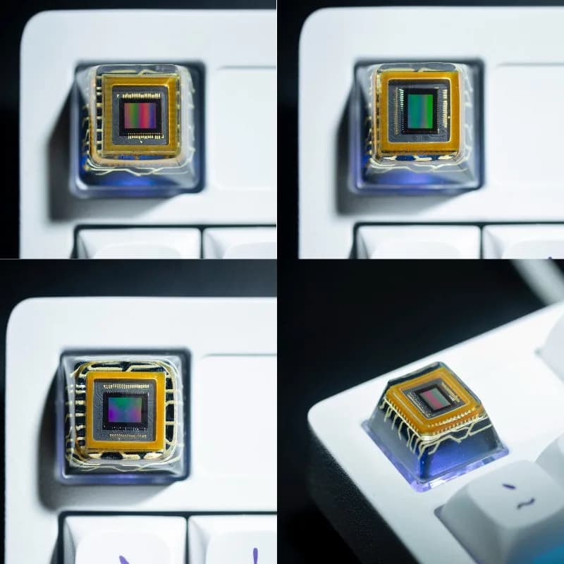 Keycap a Tema Chip CMOS Personalizzato, Tasto ESC in Resina, Profilo Cherry/OEM/XDA, Copritasto per Accessori Tastiera Meccanica