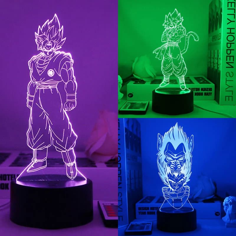 Dragon Ball Son Goku Vegeta led night light high-value cartoon animation printing creative student dormitory desktop ornaments