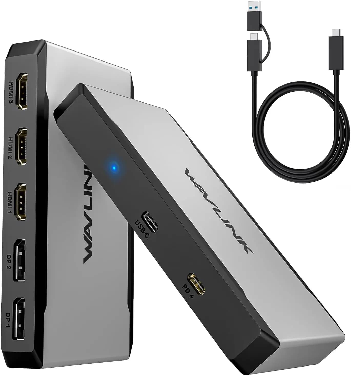 Docking station per triplo monitor per Mac/Windows, 3x4K@60Hz, porte PD 100W, HDMI+DP