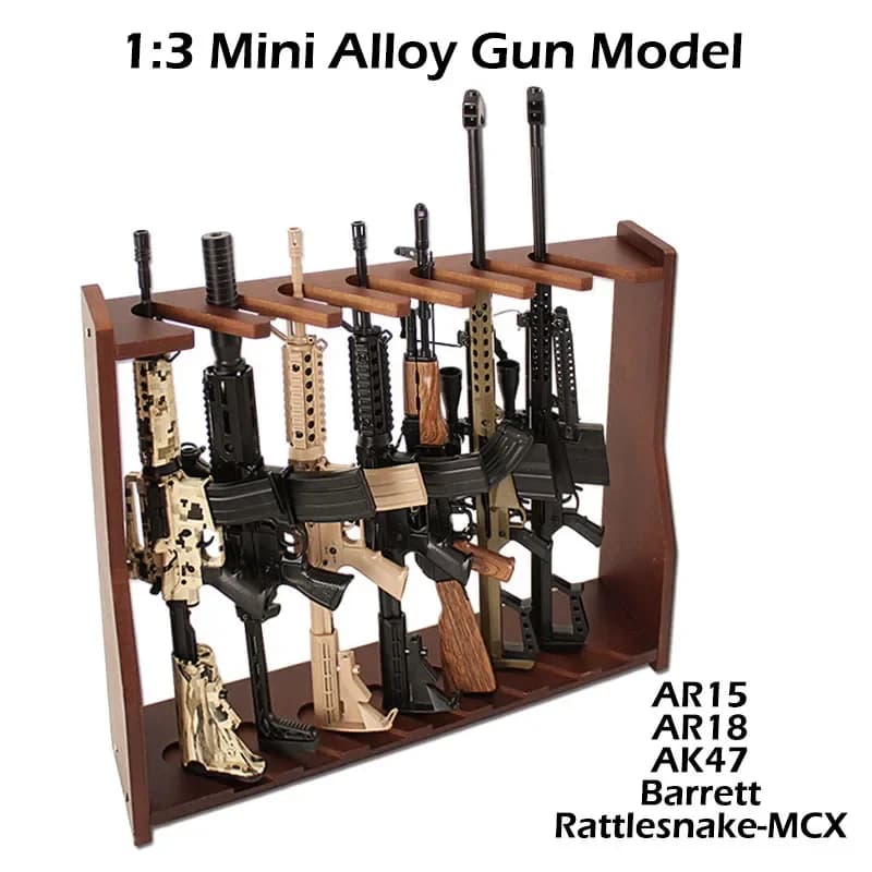 1: 3 Smontare AK47 Barrett Set di modelli in metallo Decorazione creativa Giocattolo per ragazzo Regalo (Non può girare)