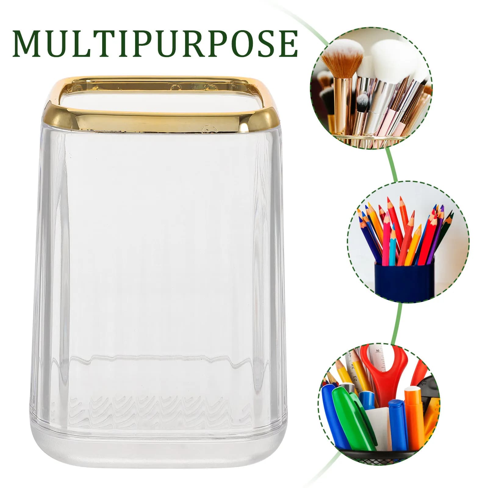 Porta Pennelli da Trucco, Contenitore per Penne da Scrivania, Porta Pennelli Decorativo, Organizzatore Multifunzionale Robusto per il Trucco