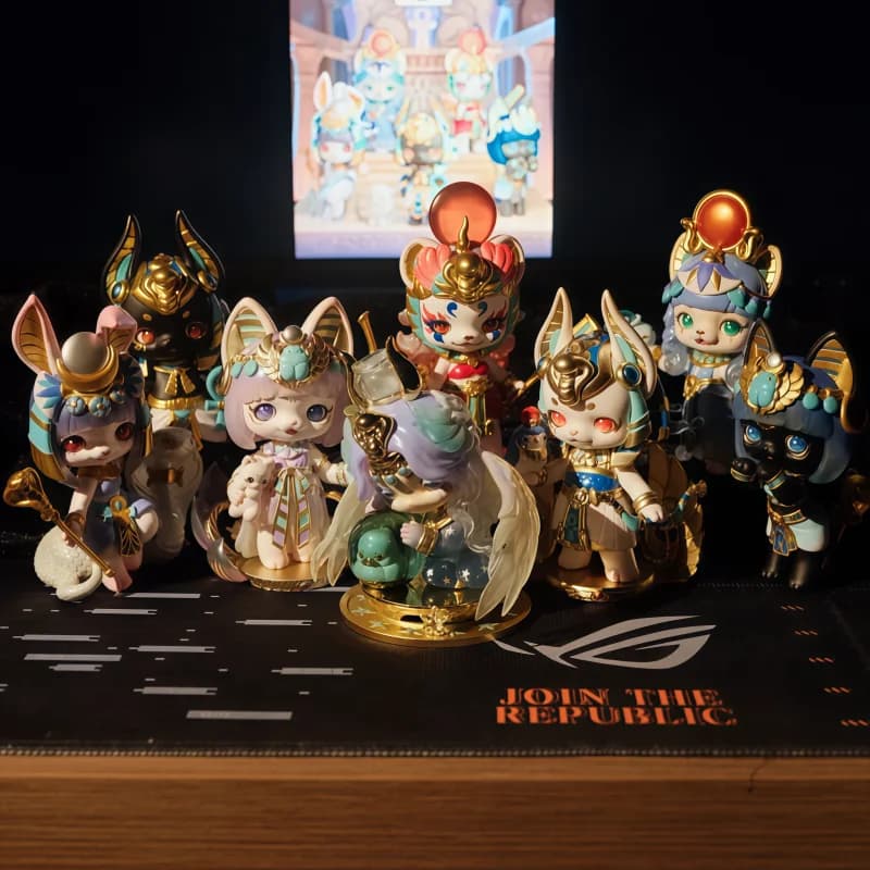 Aaru Garden V3 Series Blind Box Mitologia egiziana Anime Figure Model Toy Collezione desktop Decorazione Festival Regali di compleanno