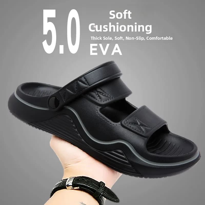 Ciabatte Estive da Uomo con Suola Spessa Antiscivolo, Sandali Casual da Spiaggia, Taglie Grandi, Comodi in Materiale EVA