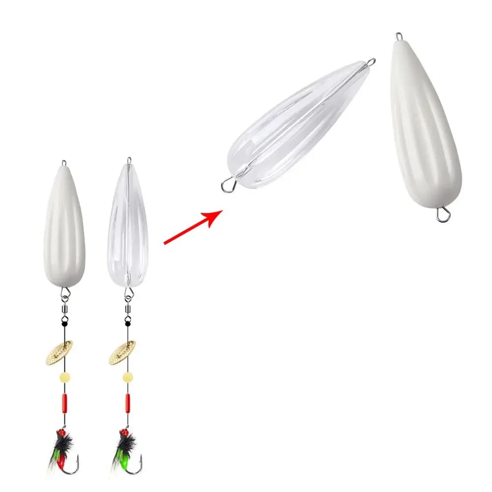 10 pz 3/3.5/4/4.8/7.5g Affondamento Lento o Galleggiante Acqua Lancio Aiuto Assistenza Galleggiante Da Pesca Bobber Carpa Richiamo attrezzatura da pesca strumento
