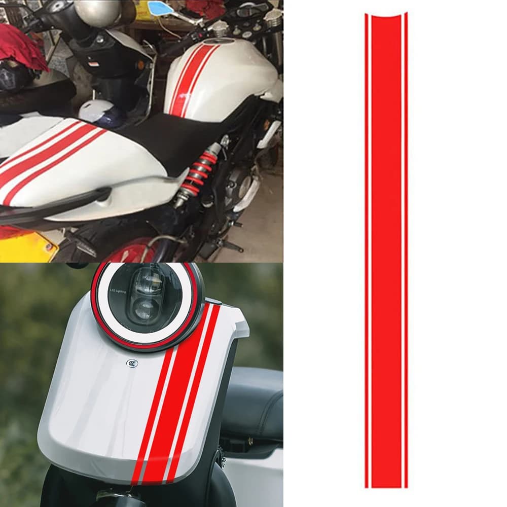 Adesivi per moto da 50 cm Adesivi riflettenti per coperchio del serbatoio del carburante fai-da-te per auto e moto Impermeabili per accessori per moto da corsa
