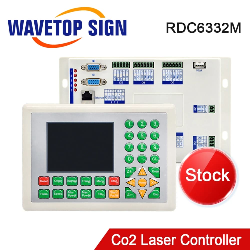 Controller Laser CO2 Misto Ruida RDC6332M WaveTopSign per Metallo/Non-Metallo per Macchine da Taglio e Incisione Laser CO2