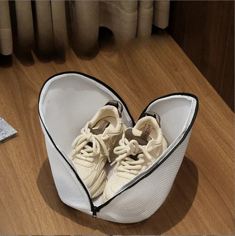 Universal washing machine bag for shoes Anti-deformation mesh washing machine bag with zip closure Multi-purpose organizer for socks and bras