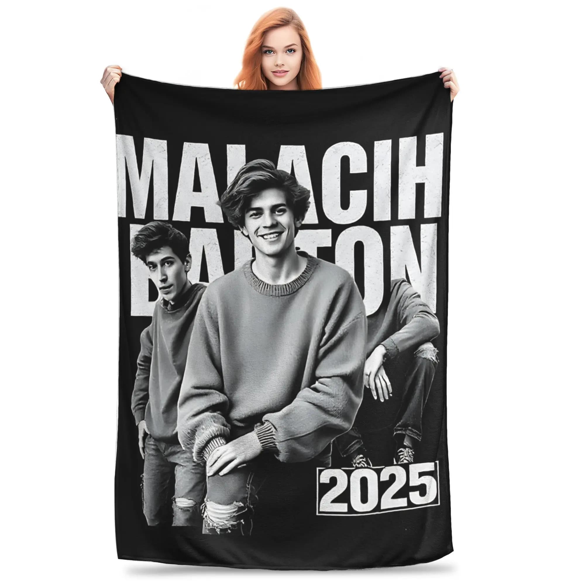 Malachi Barton Actor Tour Warm Soft Blanket Students Plush Throw Blanket Fashion Home Decor Flannel Bedspread Sofa Bed Cover