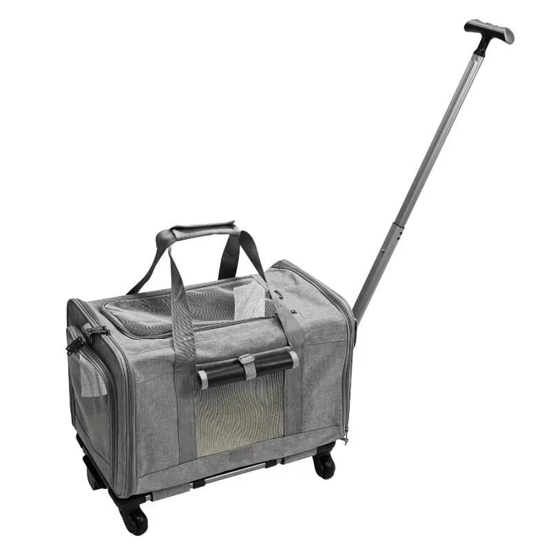 Detachable Wheel Best Pet Supplies Portable Pet Luggage Case Breathable Foldable Large-Capacity Pet Carrier Bag for Travel