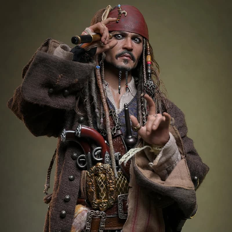 HOTTOYS HT 1/6 Capitano Jack Sparrow DX37/DX38/DX39AE Pirati dei Caraibi Trapianto di Capelli Action Figure Modello di Collezione
