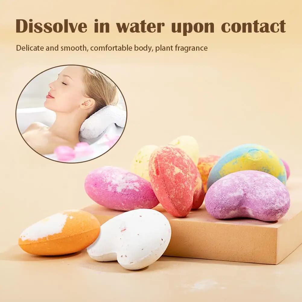 Salsedine da bagno a forma di cuore, profumo di fiori duraturi, idratante, esfoliante, detergente per il corpo, per spa, bagno e doccia C4O3