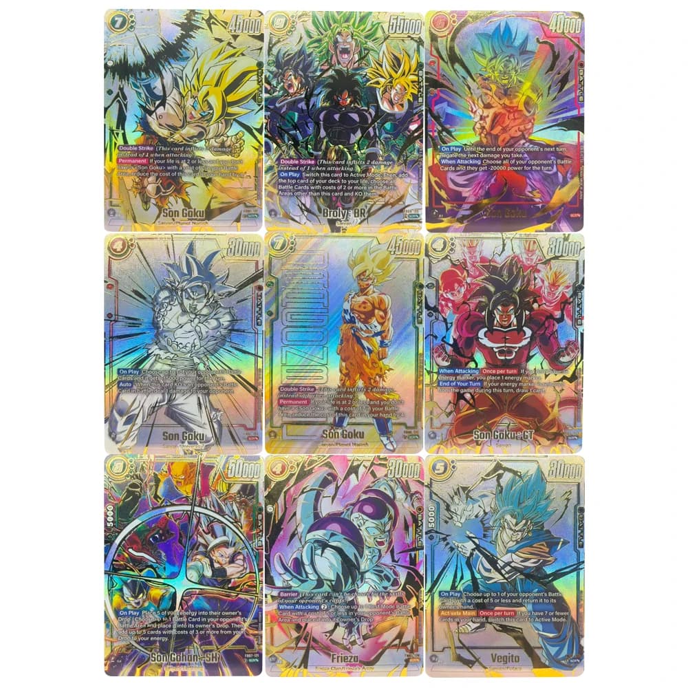 Dragon Ball Collection Cards Son Goku Frieza Broli FB01-FB07 Card DIY High Quality Self Made Game Anime Cards Gift Toy