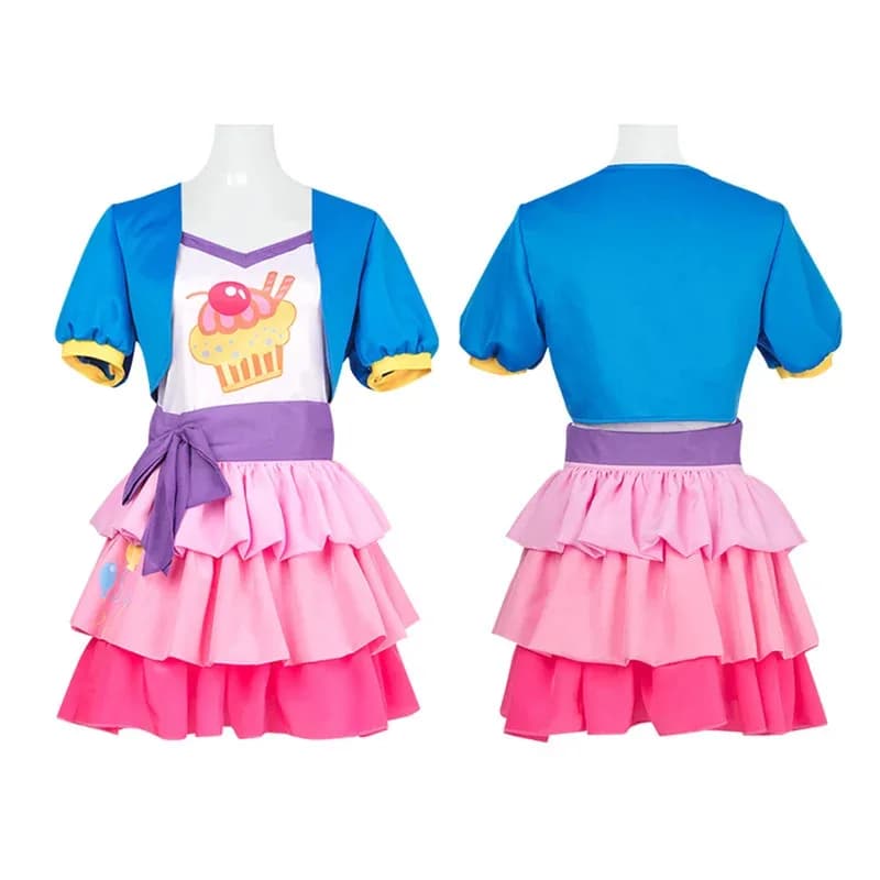 Nuovo Halloween Cosplay Anime Little Pony Pinkie Pie Costume Cosplay Moda Uniforme Vestito Vestito Halloween Festa di Natale Bella