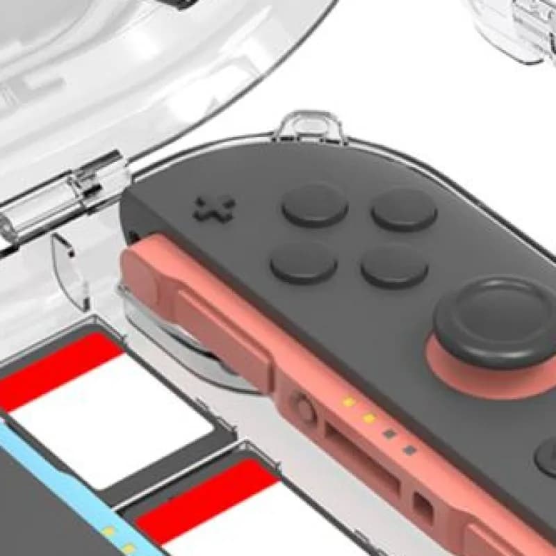 Scatola di Conservazione Trasparente con 3 Slot per Schede di Gioco, Custodia Protettiva Trasparente per Switch2 e Joy-Con