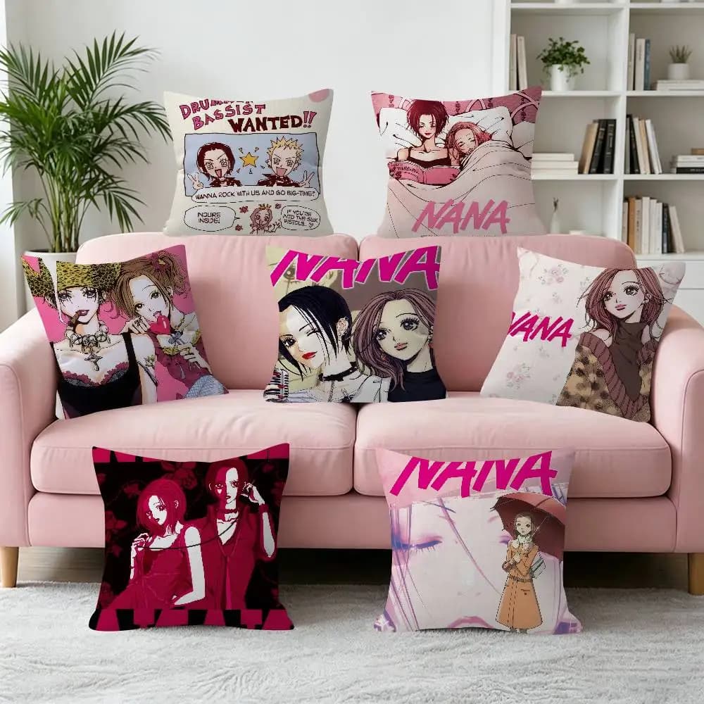 Anime nana cool girl Pillow Gift Home Office Decoration Bedroom Sofa Car Cushion Cover case 45x45