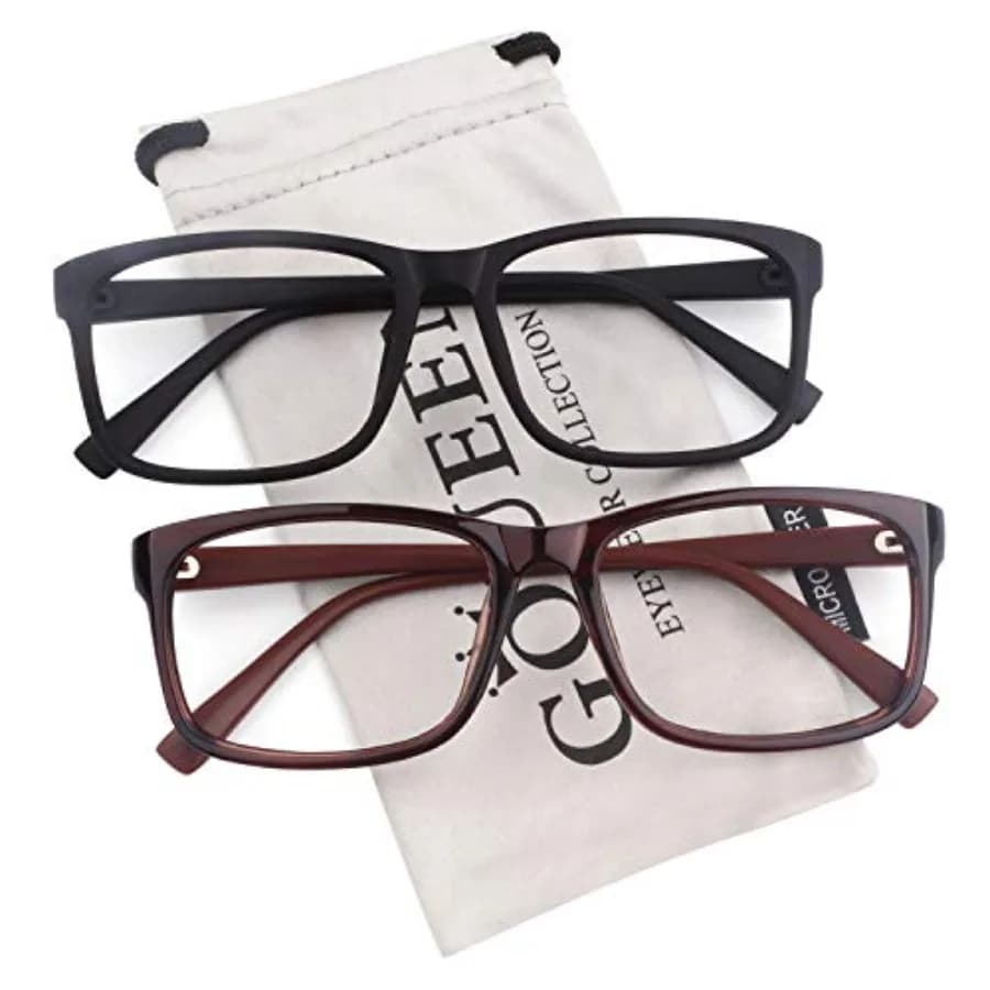 GQUEEN Fake Clear Glasses n Prescrt Glasses Eyeglasses Rectangular Frame, 201512