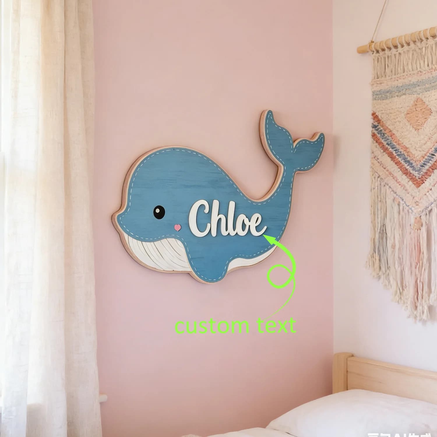 1pc Wooden Plaque with Customizable Name, Customized Content, Personalized Decoration Gift, Home Wall Decoration