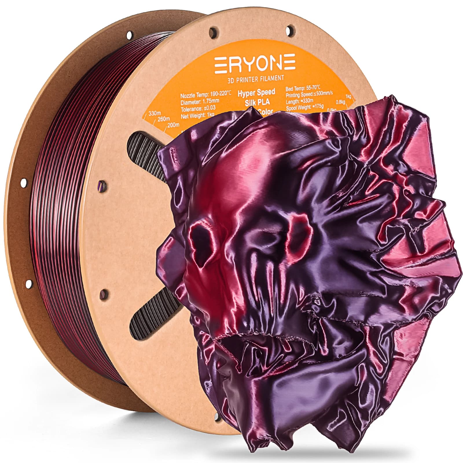 ERYONE 1KG Dual Color PLA Silk Filament Hyper Speed 1KG 1.75mm ±0.03 High quality 3D Printing Filament Diameter New arrival
