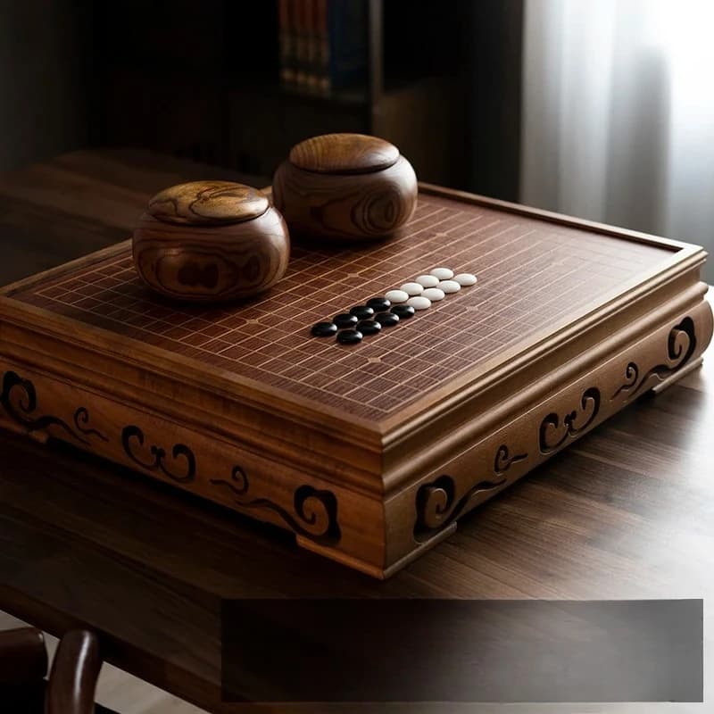 Set da tavolo Yunzi Go per adulti di fascia alta Gen-uine Solid Wo-od Backgammon in bianco e nero per principianti di bambini
