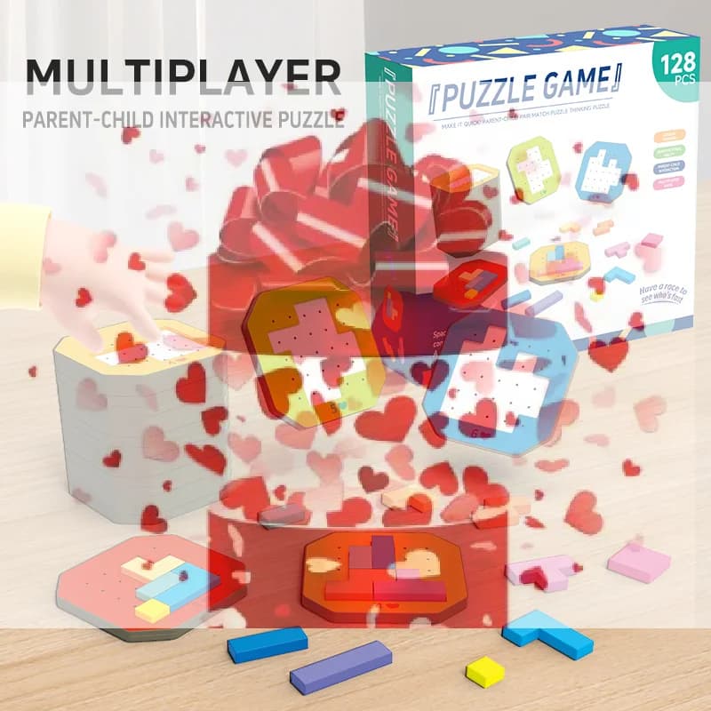 【BS】Puzzle per bambini, gioco geometrico e colorato per lo sviluppo del pensiero logico, gioco educativo Montessori, gioco di matematica per l'allenamento del cervello dei bambini