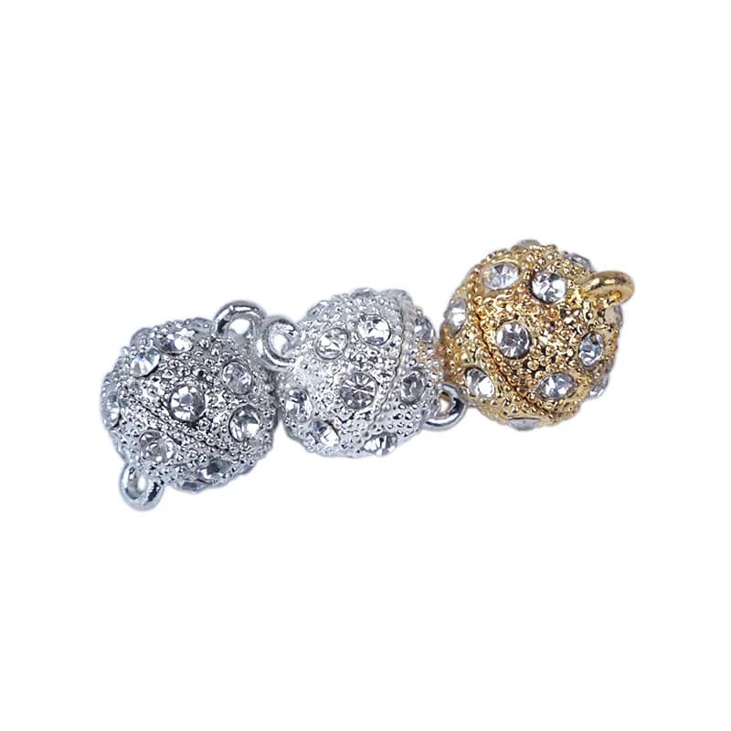 Alloy DIY Jewelry Accessories Magnet Buckle Strap Ball Water Diamond Bracelet Buckle Necklace