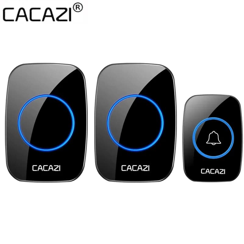 CACAZI 36 music 110DB 300M campanello senza fili impermeabile telecomando alimentato a batteria Smart campanello batteria 1 2 pulsanti 1 2 ricevitore