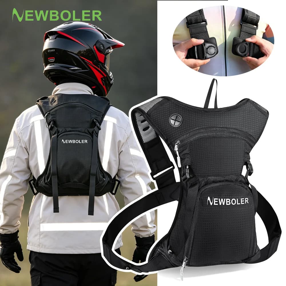 Zaino idrico NEWBOLER 8L per moto, ciclismo, MTB, fuoristrada, motocross, sport, mountain bike.