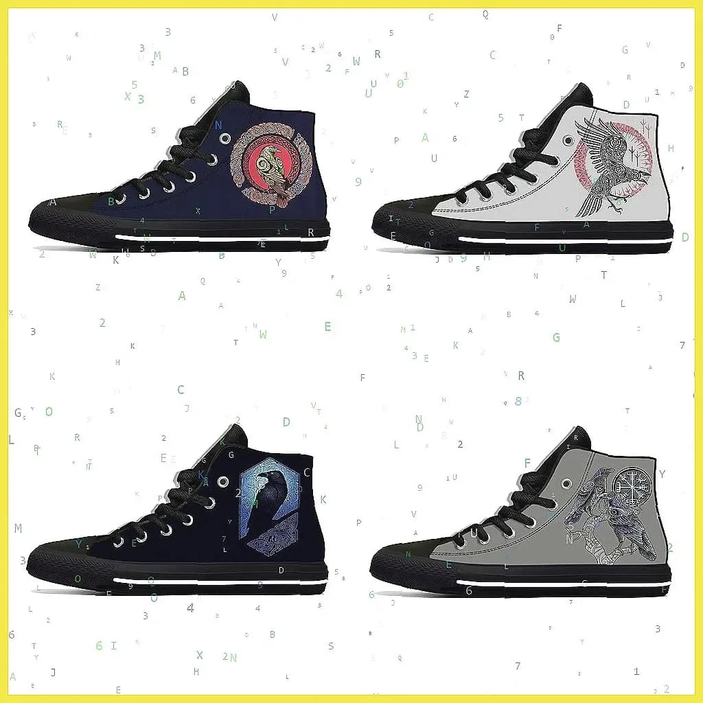 Sneakers alte Viking Raven Huginn Muninn, scarpe casual leggere e traspiranti per uomo e donna