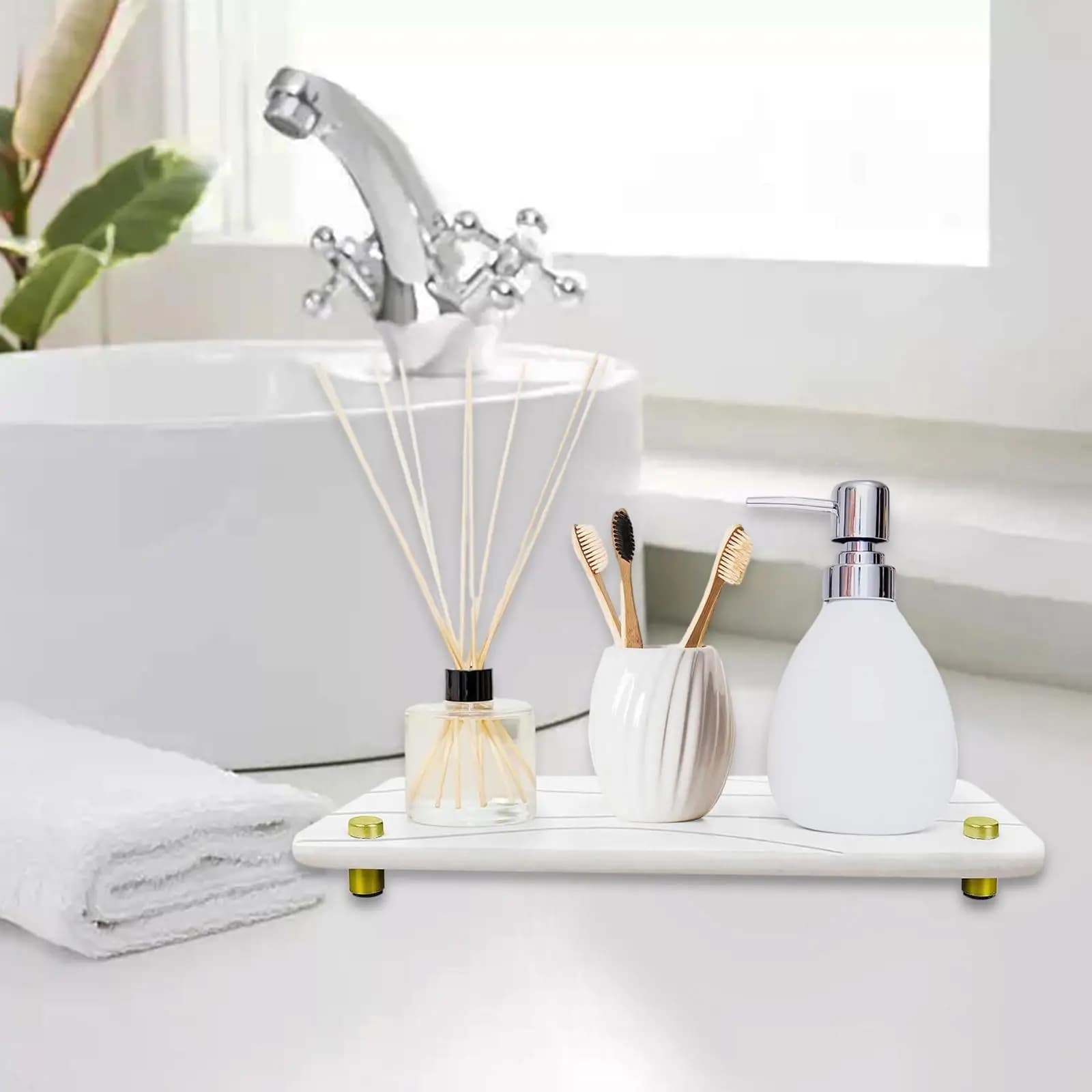 Organizzatore per lavello a secco istantaneo, dispenser per portasapone, pietra multiuso