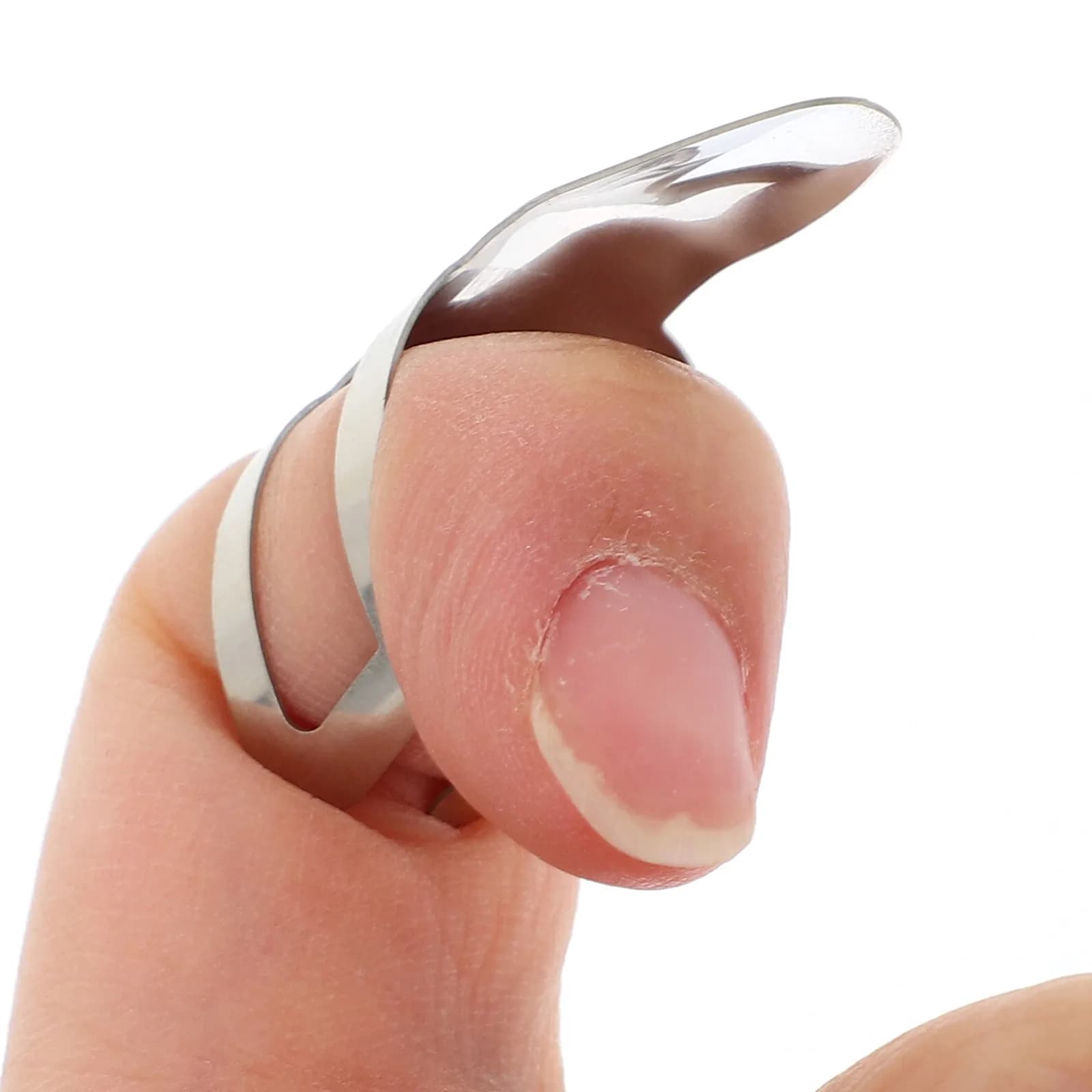 6 Pezzi Plettri per Chitarra in Acciaio Inossidabile Resistenti, Design Ergonomico per la Protezione delle Dita, Accessori per Suonare la Chitarra