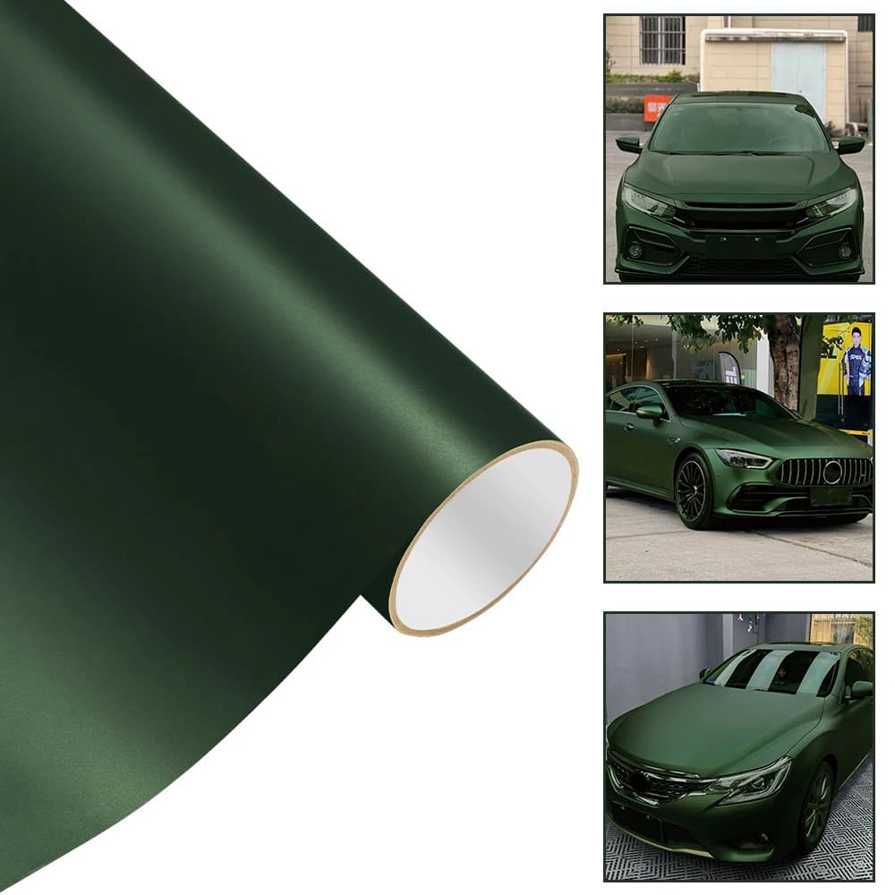 Involucri per auto Pellicola in vinile Matte Metallic Diamond Green Color Modifica la copertura automatica Kit per lo styling antigraffio per motociclette complete per veicoli