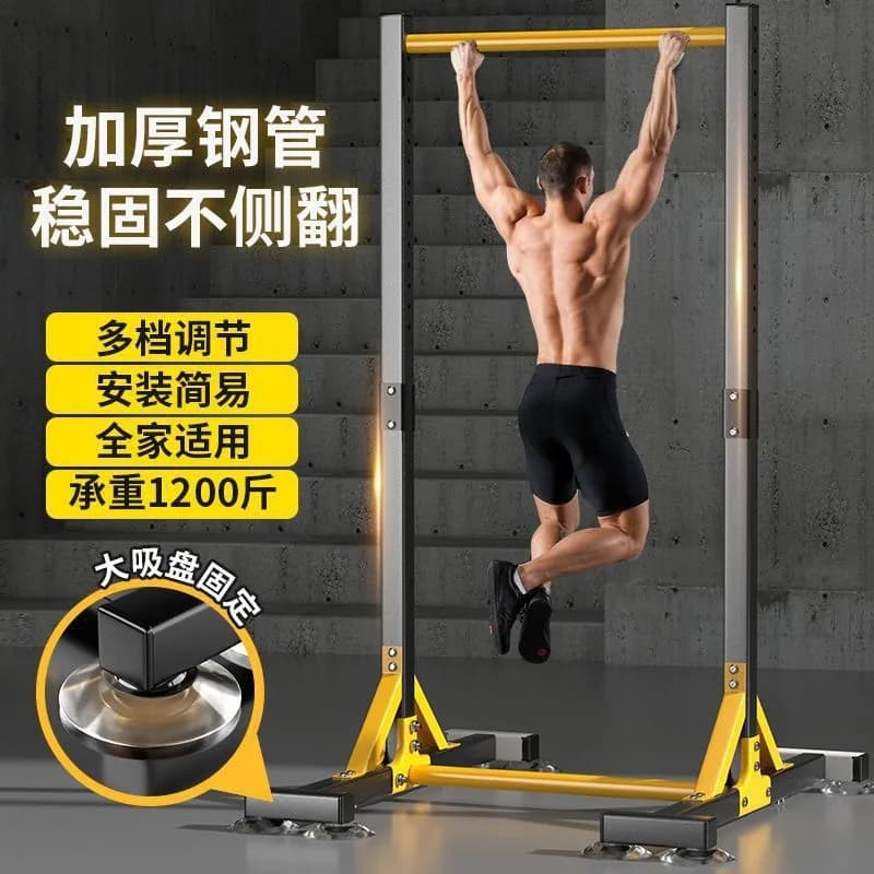 Self-supporting traction bar for interiors with double handle