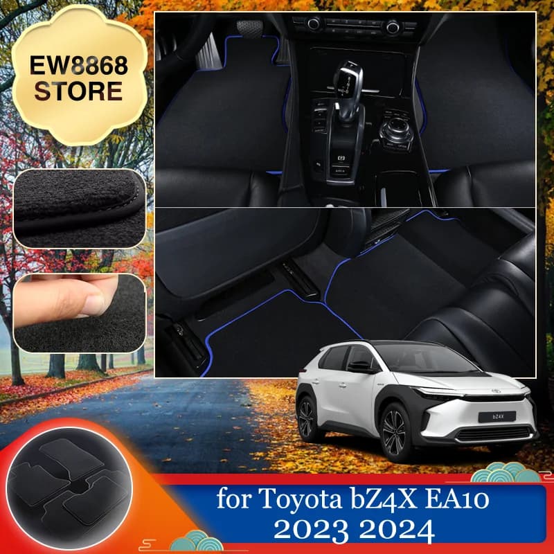Tappetino Auto per Toyota bZ4X EA10 Subaru Solterra 2023 2024 fodera Auto Foot Cover parti del tappeto Pad Panel Rug accessori personalizzati