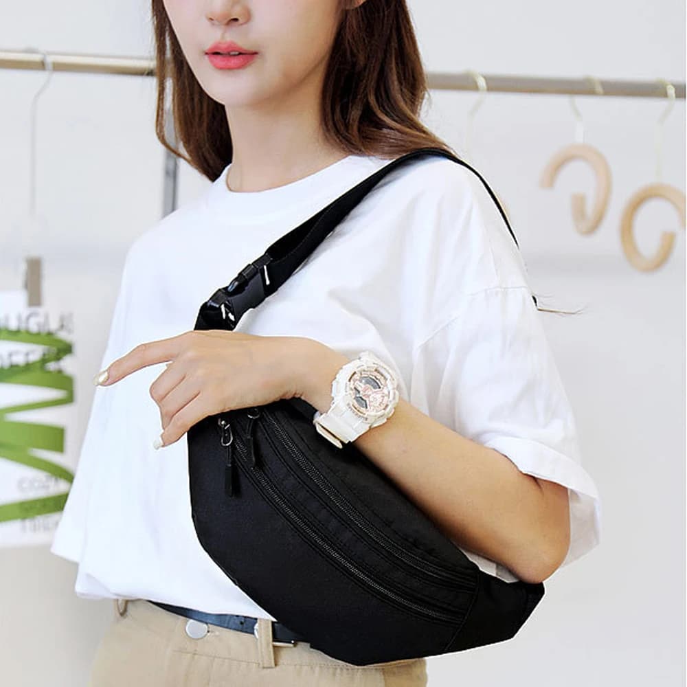 1 unisex waterproof bag with adjustable belt for travel, hiking, running, outdoor shoulder strap