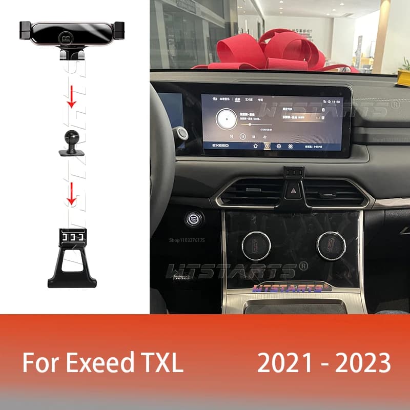 Per Exeed TXL 2021-2023 Supporto per telefono per auto regolabile Supporto mobile Gravity GPS Girevole Staffa di navigazione Accessori per auto