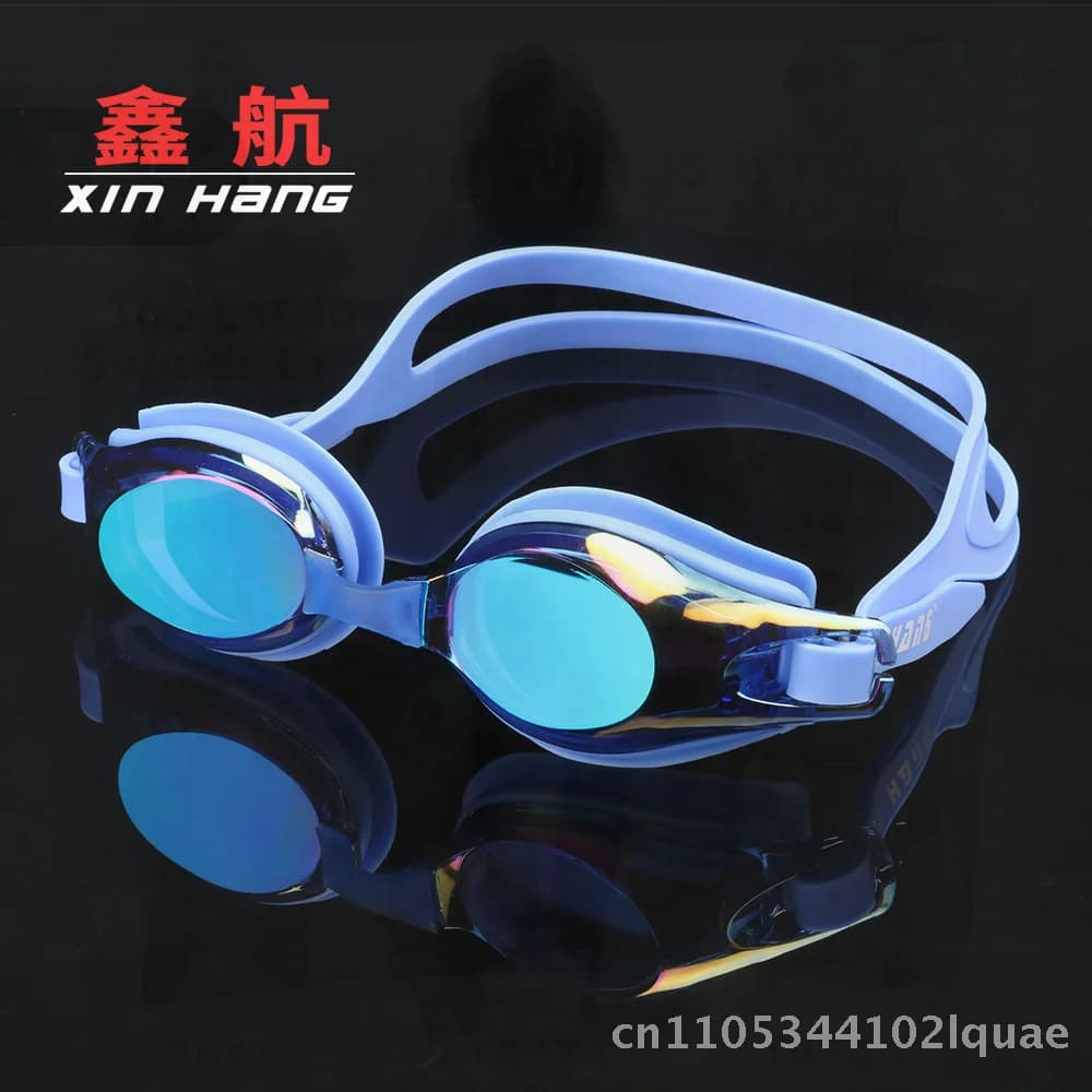 Adult Colorful Galvanic Swimming Glasses High Definition Waterproof Silicone Swimming Glasses for Men and Women