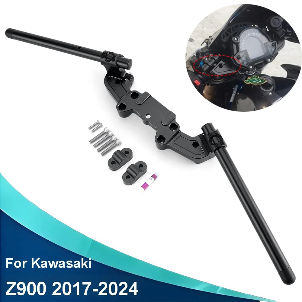 Moto Clip Sul Manubrio Per Kawasaki Z900 2017 2018 2019 2020 2021 2022 2023 2024 Piastra Adattatore Manubrio Regolabile