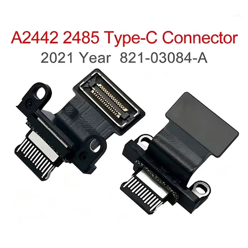 New For Macbook Pro 14" 16" A2442 A2485 Laptop Power Jack Connector Type-C USB Charge Power Audio Jack 821-03084-A