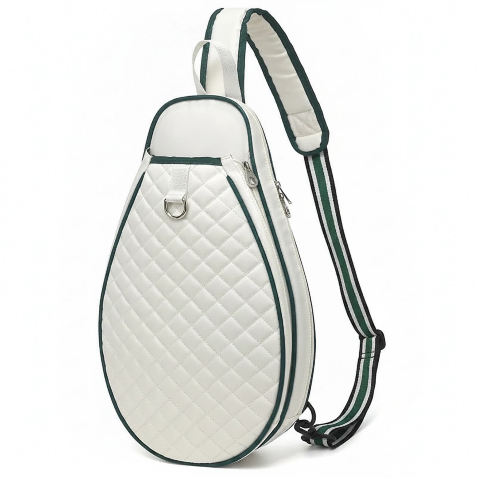 Tennis Racket Sling Bag Adjustable Racket Bag with Single Shoulder Strap Sports Gear Case Zippered Comfortable for Commuters
