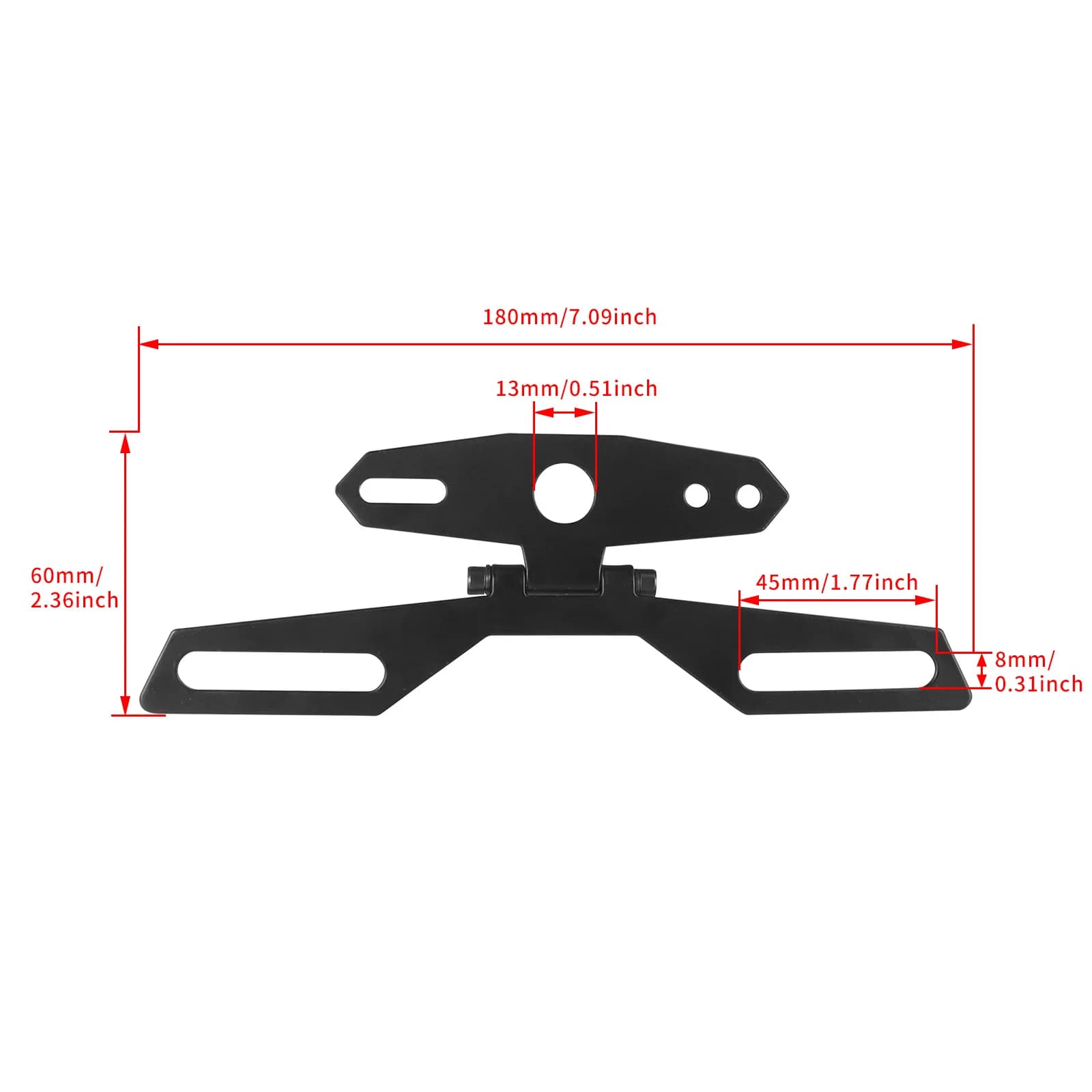 Staffa targa pieghevole per moto, supporto per targhetta, supporto per fanale posteriore, Dirt Bike